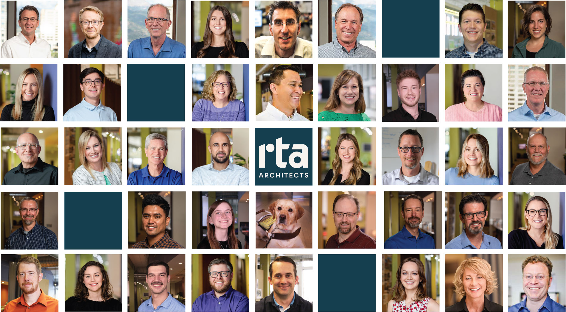 Headshot collage of the people who work at RTA