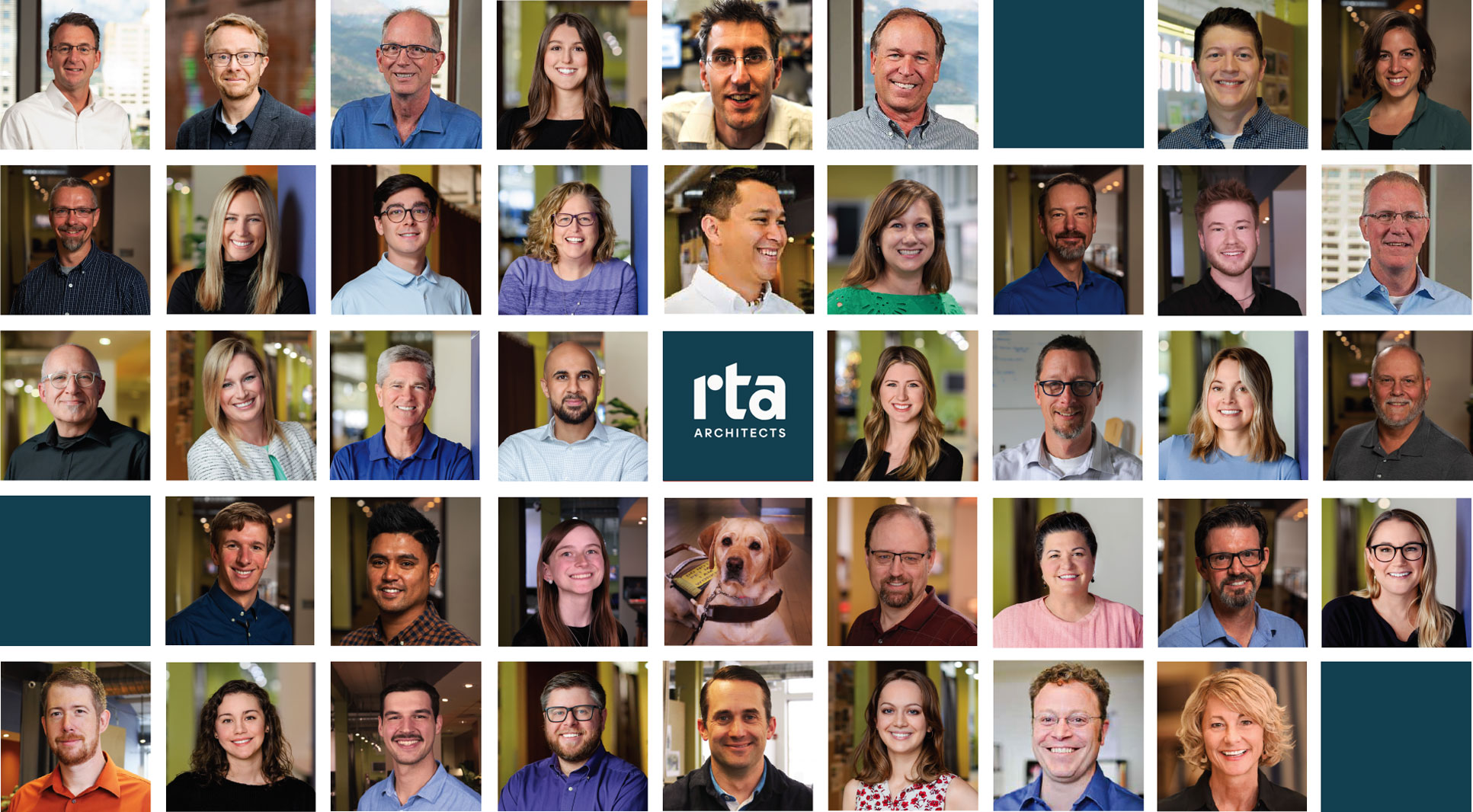 Headshot collage of the people who work at RTA