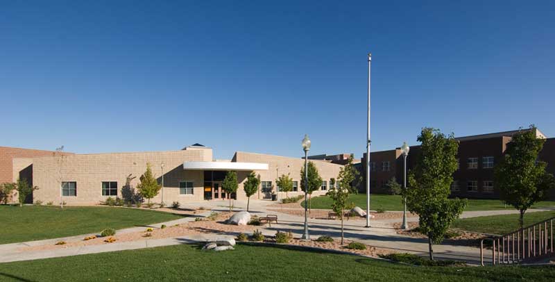 Front entrance to the Bromley East K-8 Charter School building