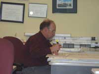 Dave Magargal at his desk in 1979