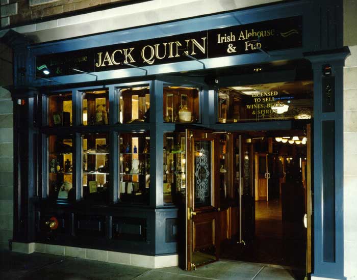 Front entrance to Jack Quinn's