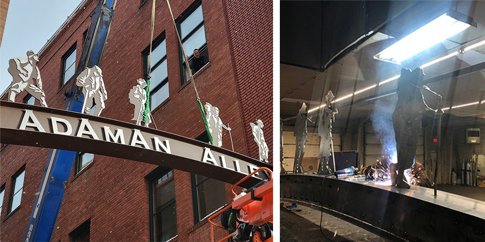 Adaman alley arch installation and creation