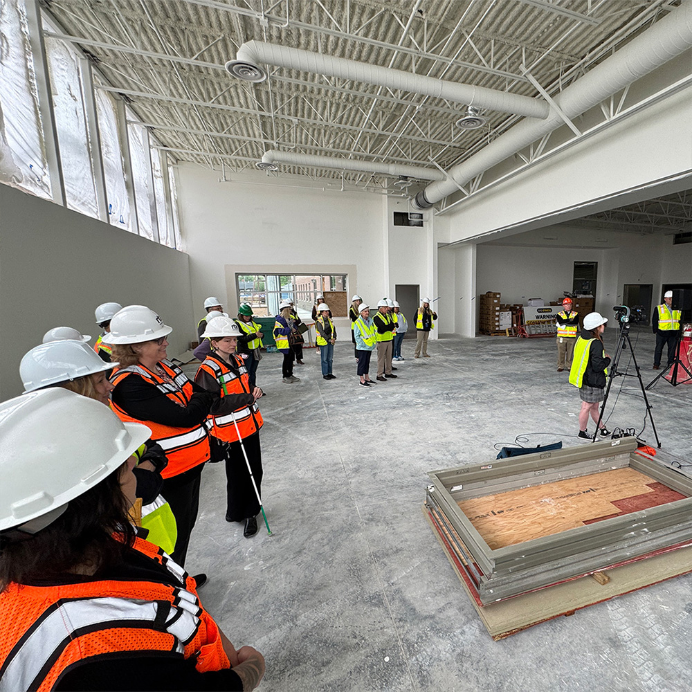rta staff gives a tour of the senior center