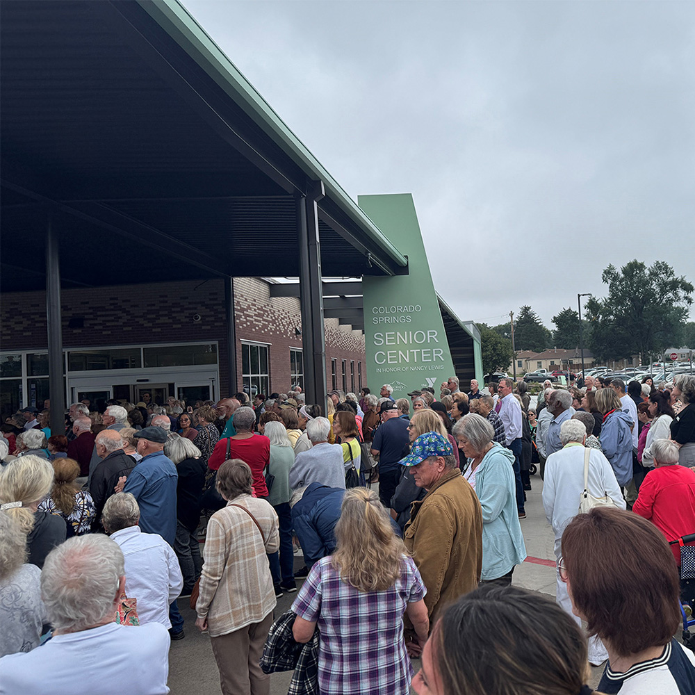 community members gathered to celebrate senior center ribbon cutting