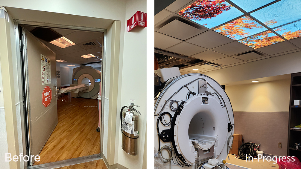 before and after comparison of denver health mri suite