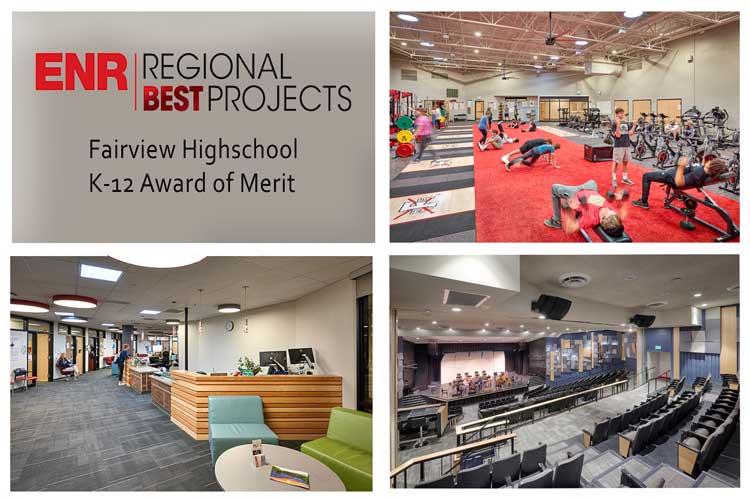 Fairview high school renovation award and interior photos