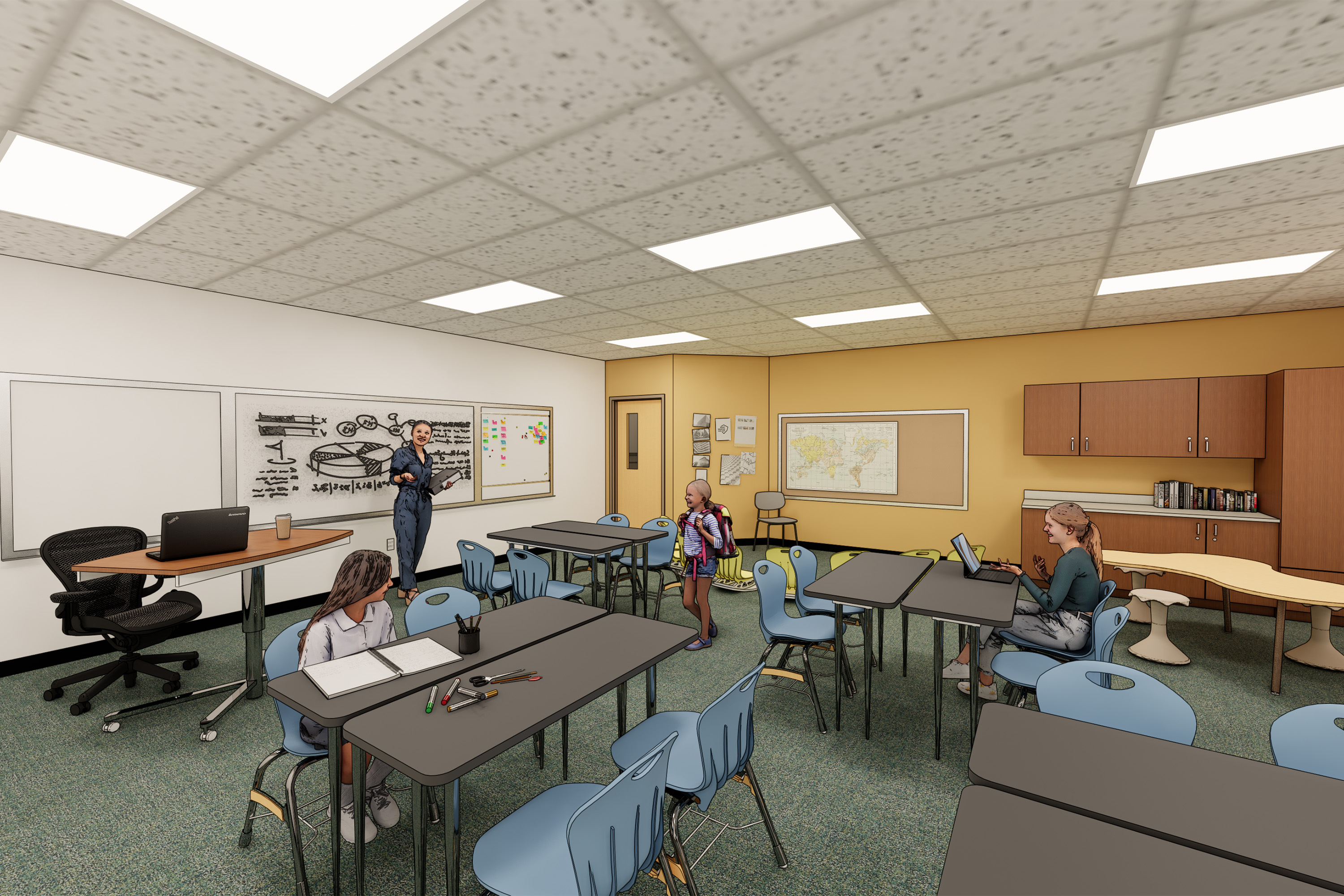 platte canyon elementary school rendering classroom