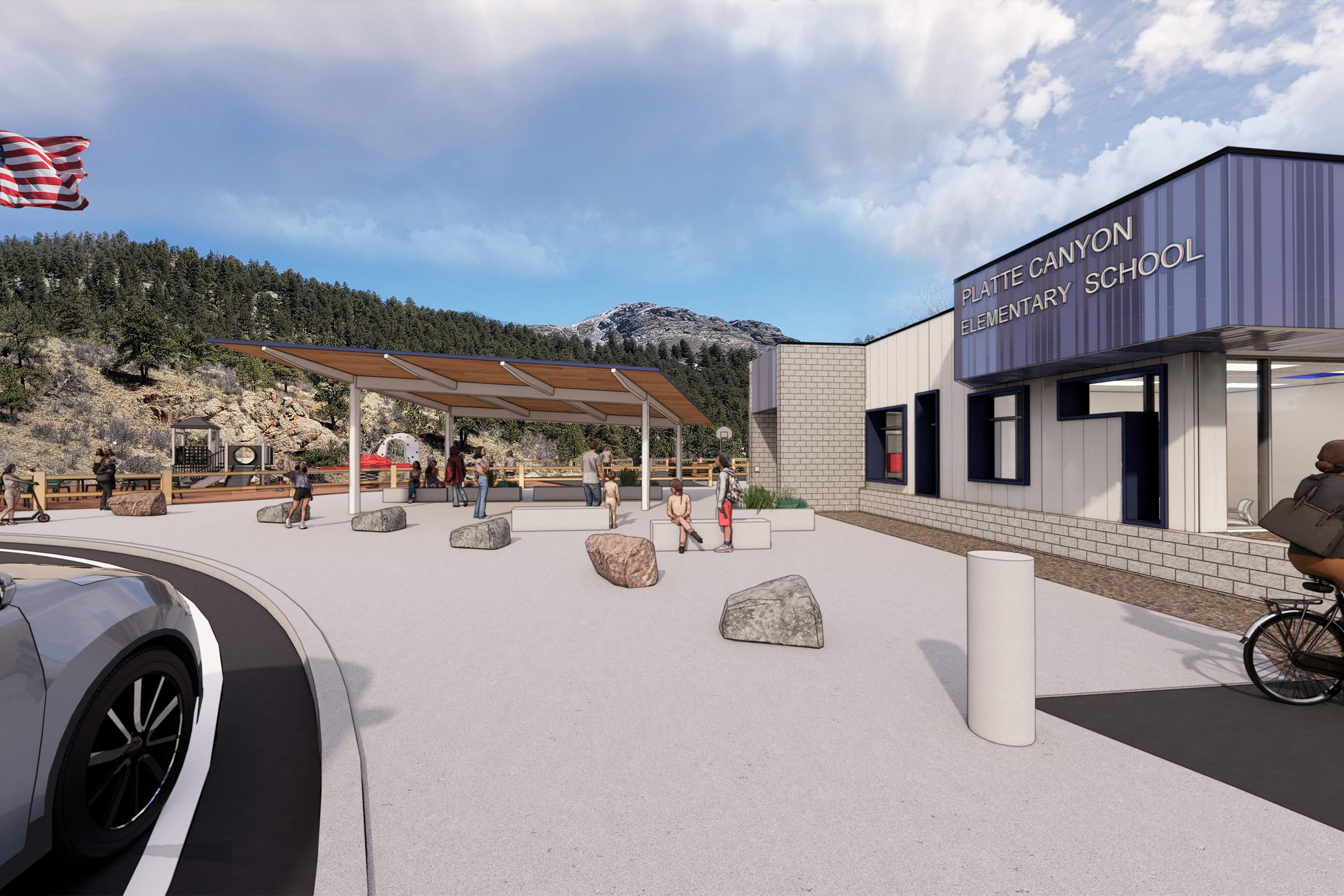 platte canyon elementary school rendering exterior