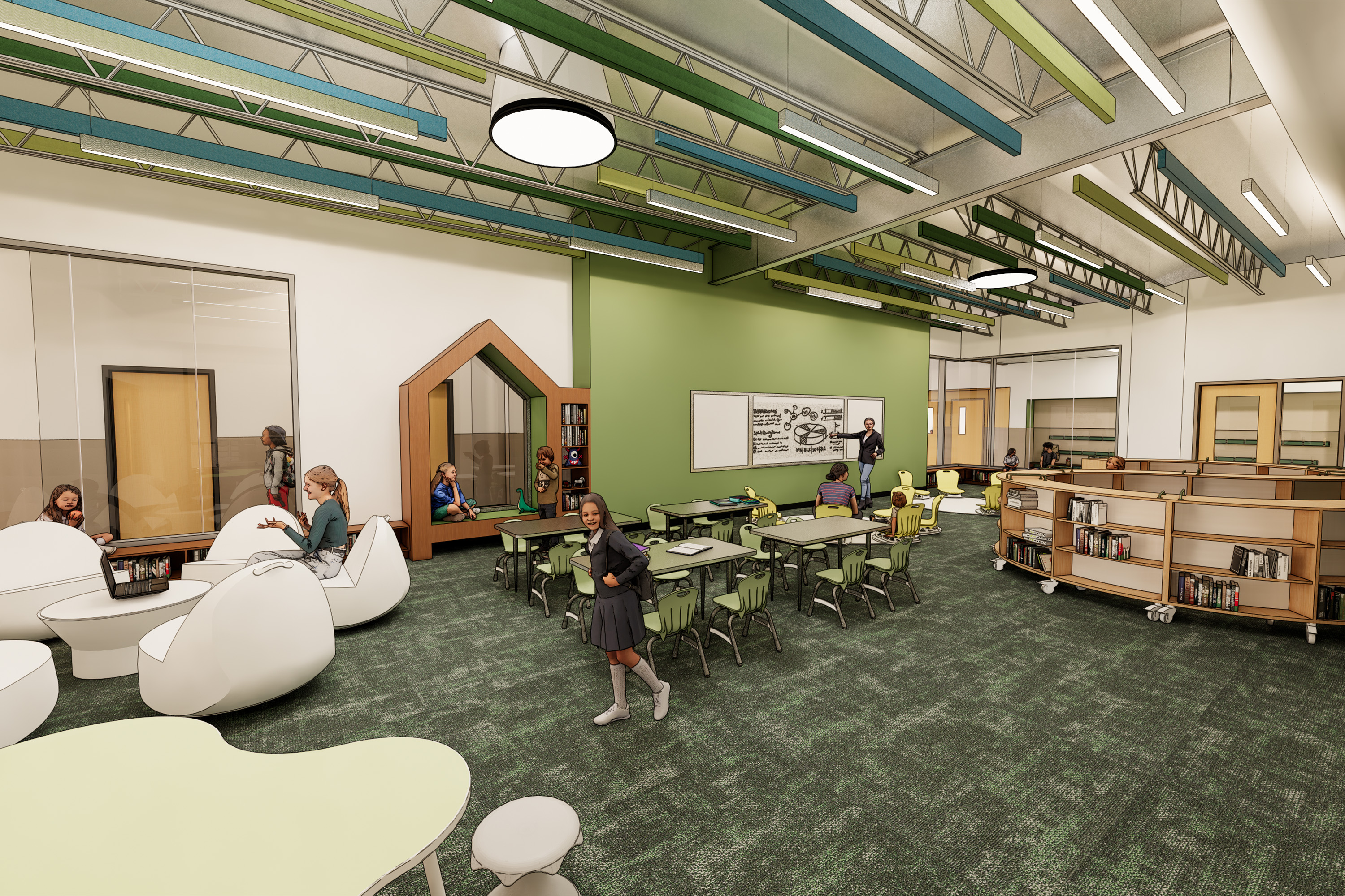 platte canyon elementary school rendering media center