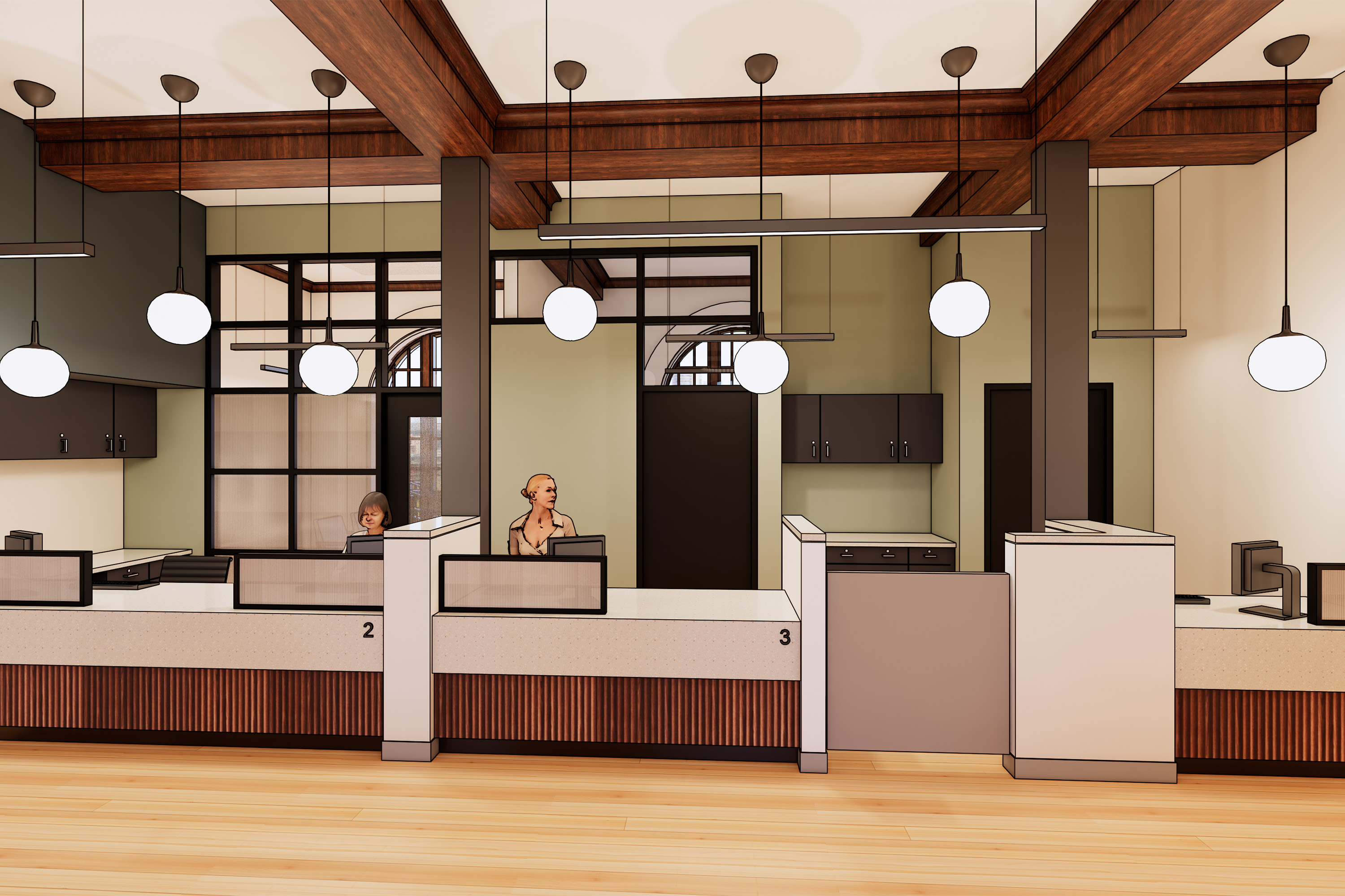 dhha clayton rendering reception front