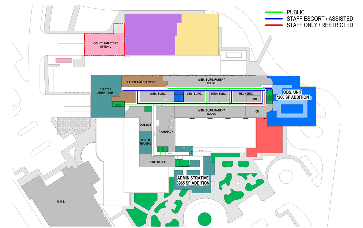 2022 013.00 HRRMC Facility Master Plan Flow Diagrams 1st Floor 20230129